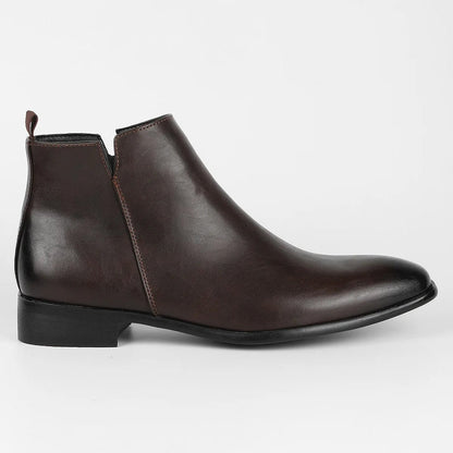 Heren Retro Laarzen Met Rits – Klassiek Model Met Stevige Zool