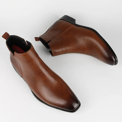 Heren Retro Laarzen Met Rits – Klassiek Model Met Stevige Zool
