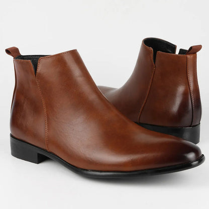 Heren Retro Laarzen Met Rits – Klassiek Model Met Stevige Zool
