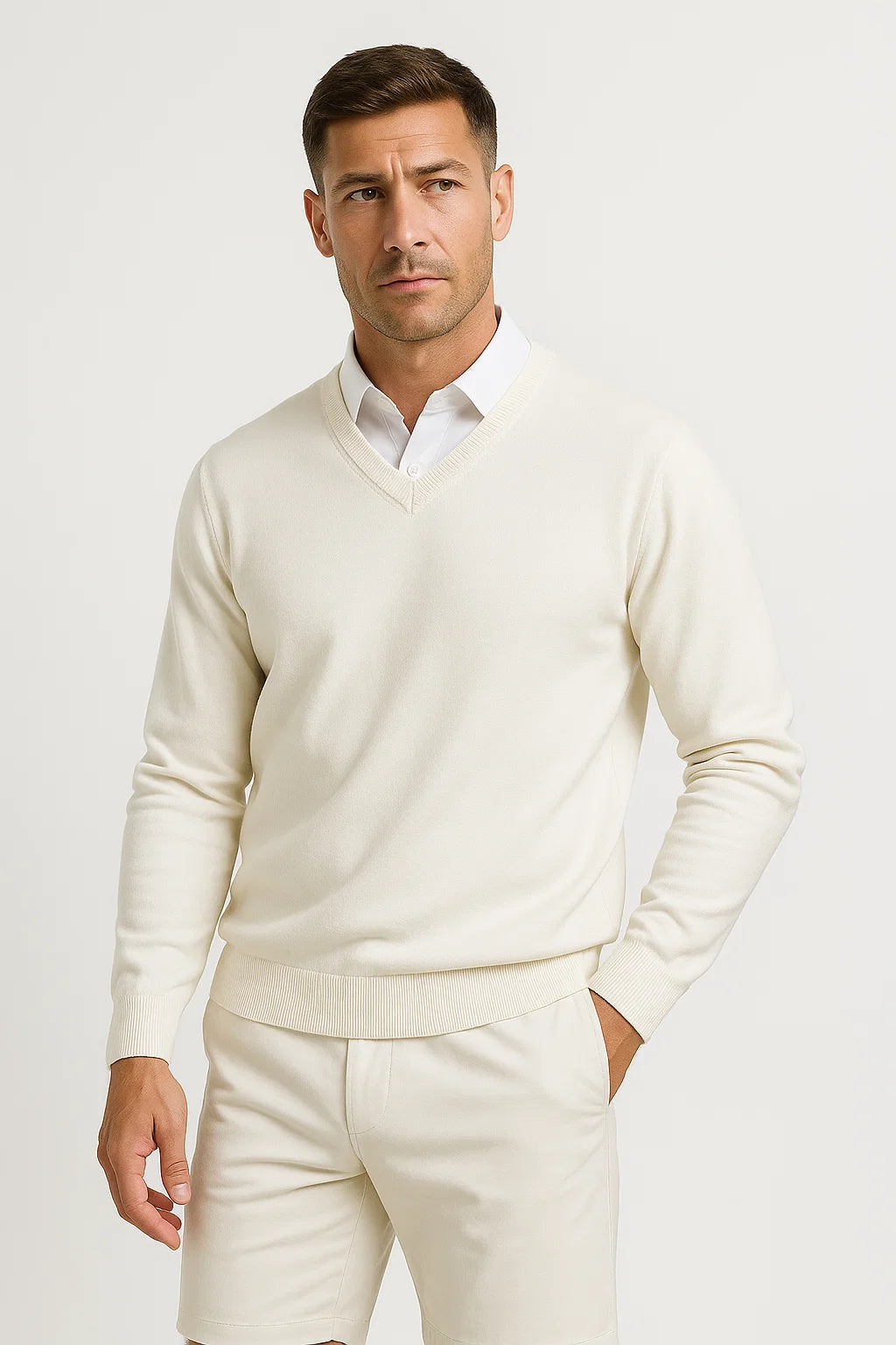 Heren Trui V-Hals – Slim Fit Elegant