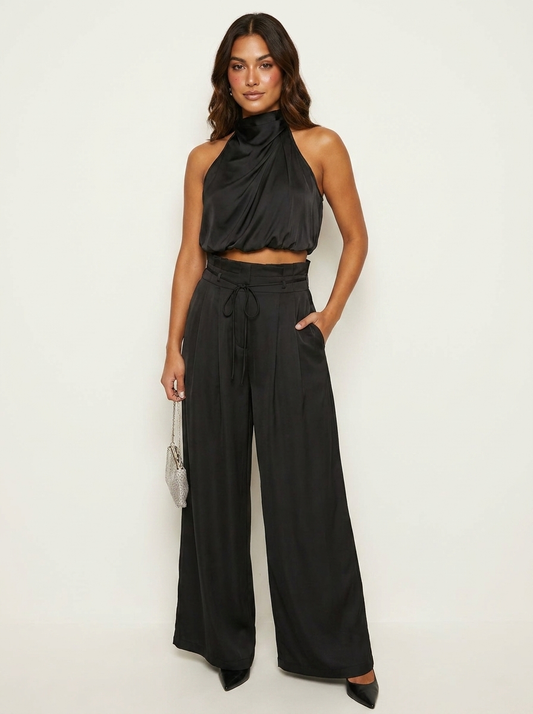 Tweedelige Set - Haltertop met Wijde Broek