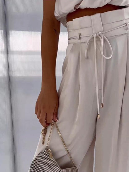 Tweedelige Set - Haltertop met Wijde Broek