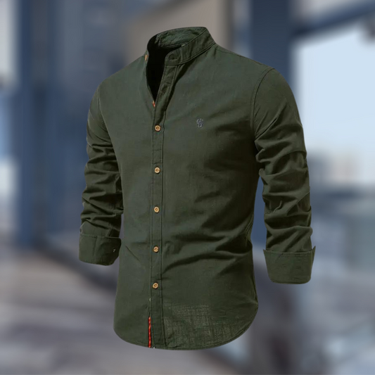 Heren Overhemd Lange Mouw Slim Fit Casual Heren Shirt