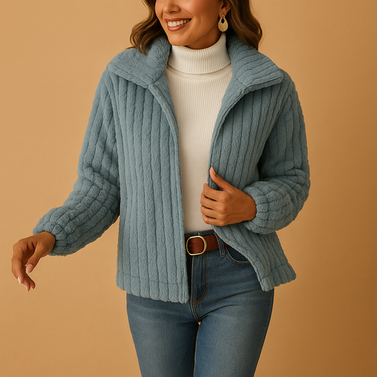 Soraya – Dames Fleece Vest Lang Met Opstaande Kraag