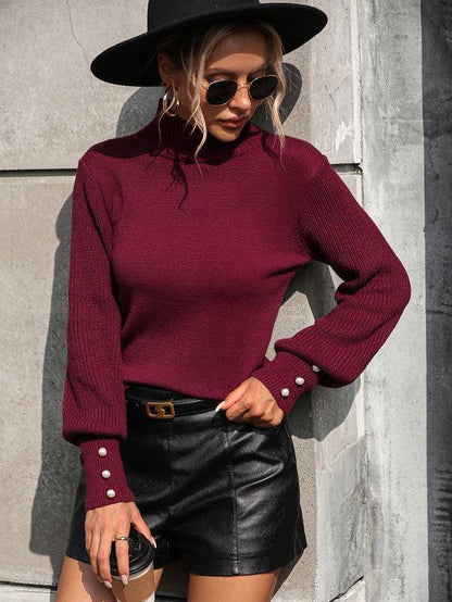 Elira – Dames Coltrui Gebreide Trui Elegant Warme Top