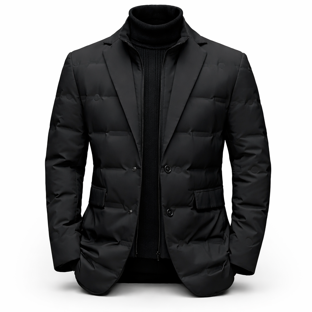 Heren Gewatteerde Jas - Blazer-Look Slim Fit