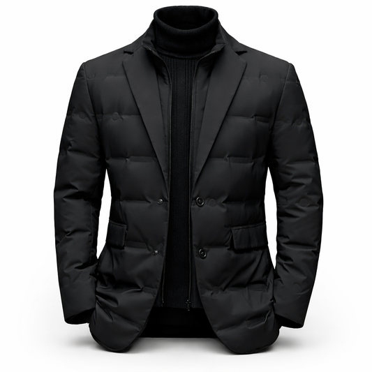 Heren Gewatteerde Jas - Blazer-Look Slim Fit