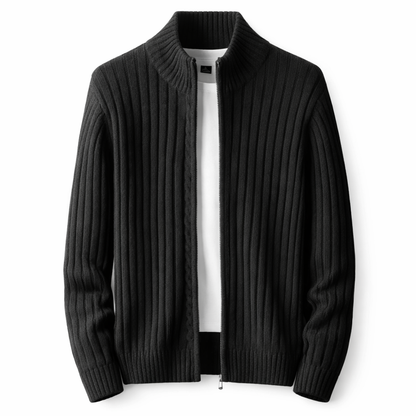 Heren Vest met Rits - Opstaande Kraag Slim Fit