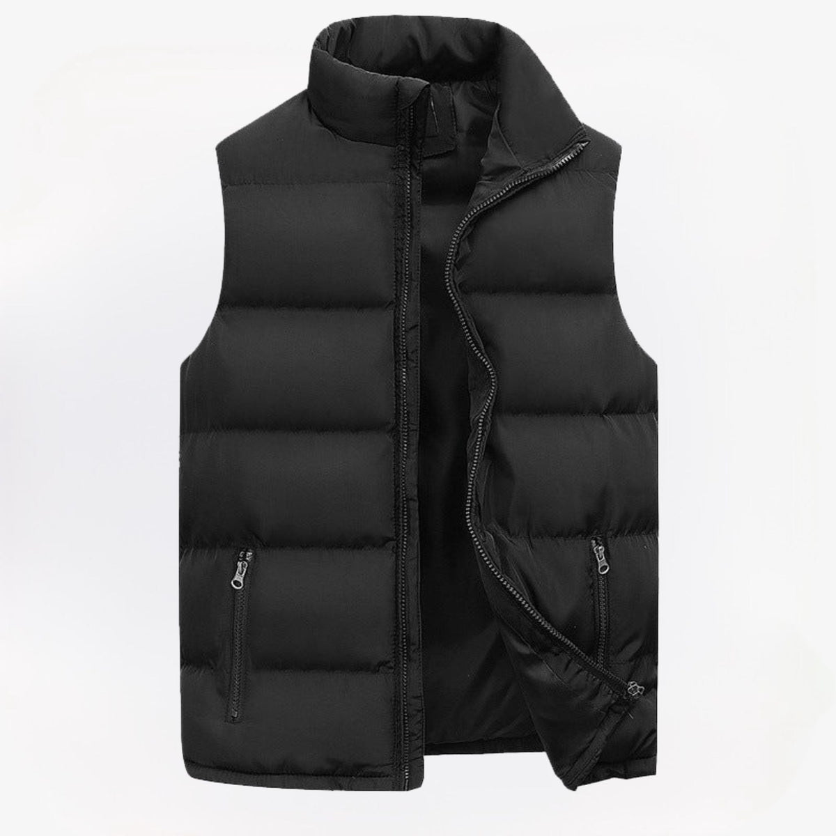 Heren Bodywarmer Gewatteerd Heren Gilet met Rits Casual