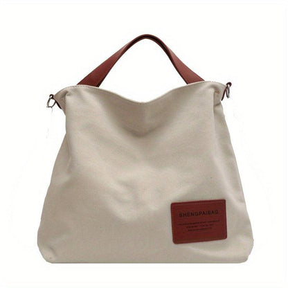 Schoudertas Dames Canvas Handtas Shopper Tas Ruim Verstelbaar