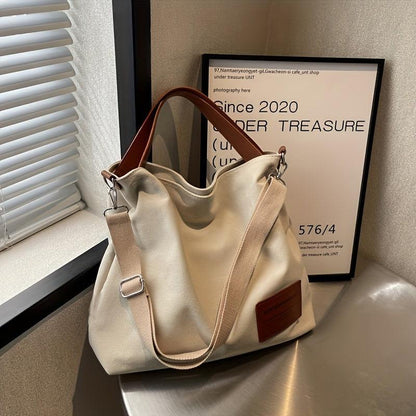 Schoudertas Dames Canvas Handtas Shopper Tas Ruim Verstelbaar