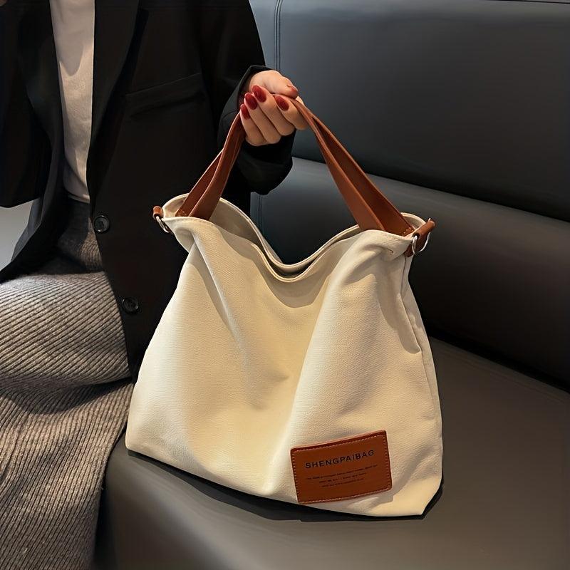 Schoudertas Dames Canvas Handtas Shopper Tas Ruim Verstelbaar