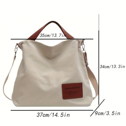 Schoudertas Dames Canvas Handtas Shopper Tas Ruim Verstelbaar