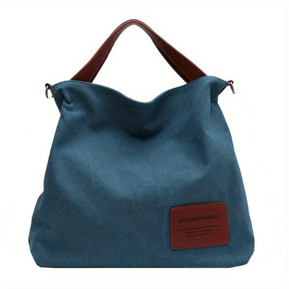 Schoudertas Dames Canvas Handtas Shopper Tas Ruim Verstelbaar