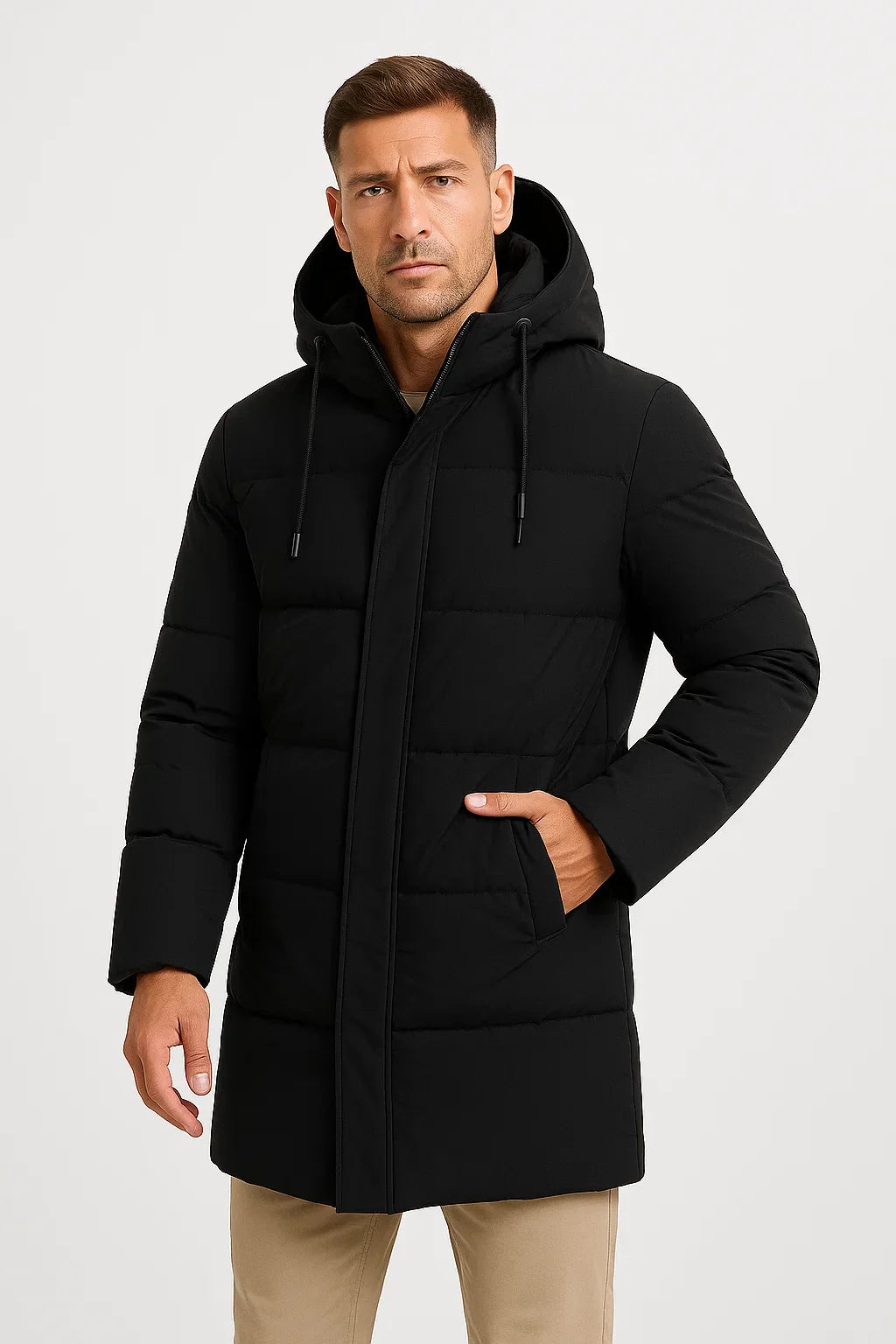 Heren Winterjas Waterdicht Puffer – Warme Gewatteerde Jas Winter Waterproof