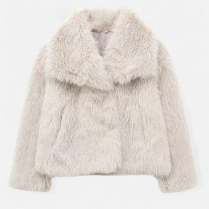 Dames Winterjas Elegant – Warme Fluffy Mantel