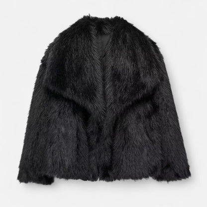 Dames Winterjas Elegant – Warme Fluffy Mantel