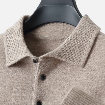 Heren Polo Trui – Lichtgewicht Herentrui Met Polokraag Slim Fit