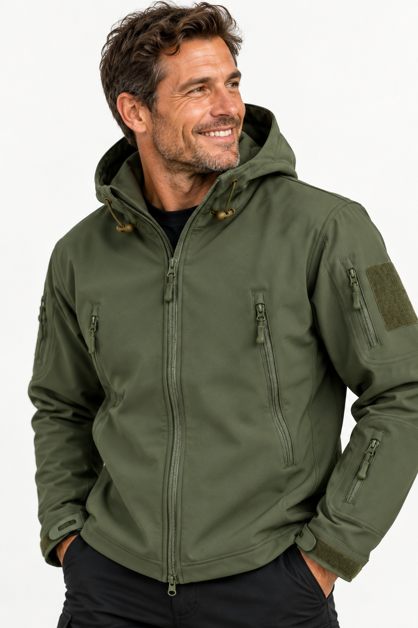 Heren Winddichte Outdoor Jas met Fleecevoering