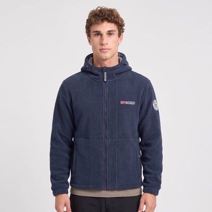 Heren Winddicht Fleece Jack met Capuchon - Gevoerd Fleecevest met Rits