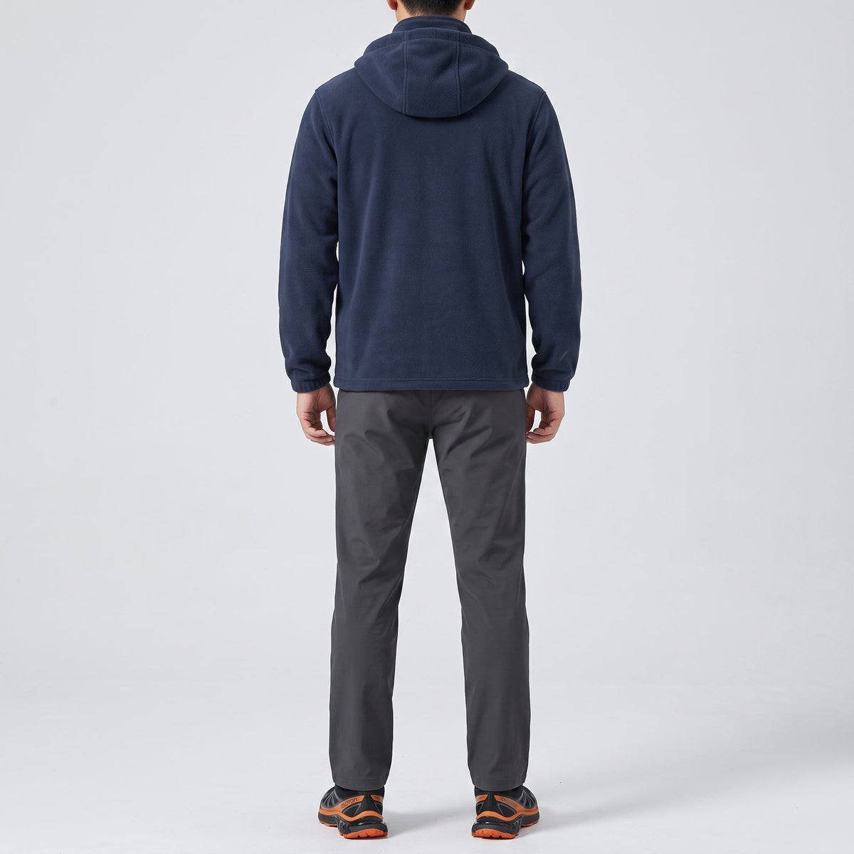 Heren Winddicht Fleece Jack met Capuchon - Gevoerd Fleecevest met Rits
