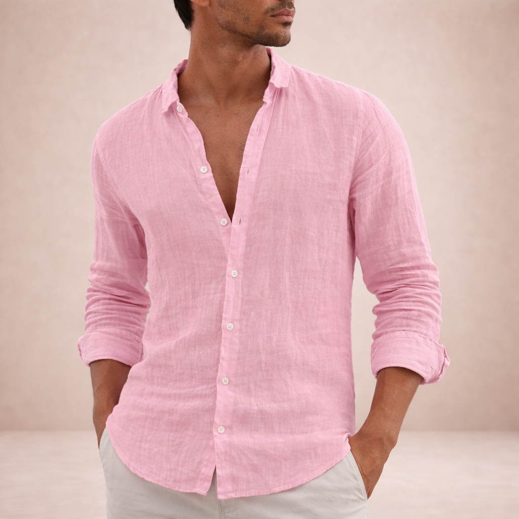 Finn – Linnen Hemd Heren Zomer Casual Overhemd Heren Luchtig Shirt