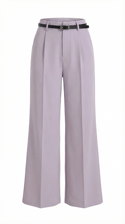 Dames Wide Leg Broek – Hoge Taille Met Ceintuur