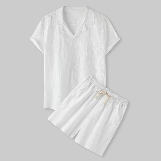 Kai – Heren Zomerset Korte Broek Shirt Heren Casual Set Strandkleding Heren