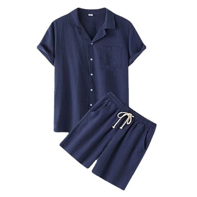 Kai – Heren Zomerset Korte Broek Shirt Heren Casual Set Strandkleding Heren