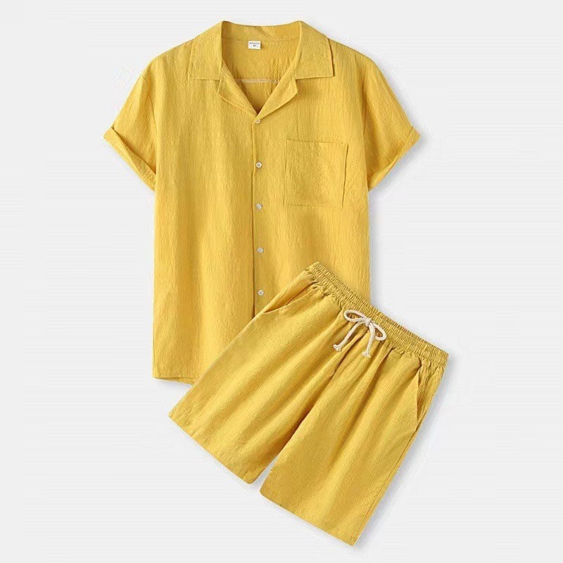 Kai – Heren Zomerset Korte Broek Shirt Heren Casual Set Strandkleding Heren