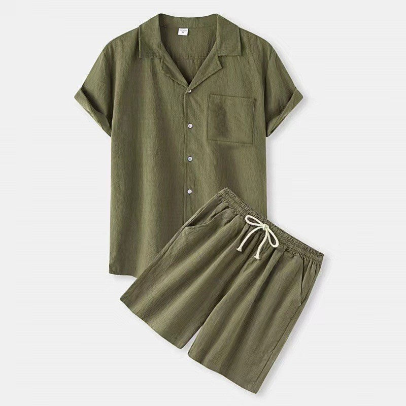 Kai – Heren Zomerset Korte Broek Shirt Heren Casual Set Strandkleding Heren
