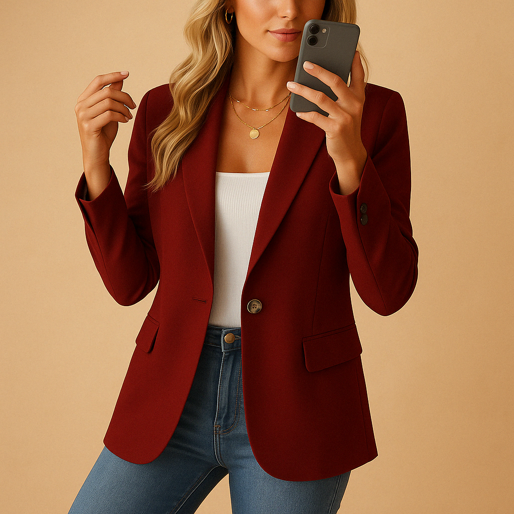 Dames Blazer – Getailleerd, Stretch & Veelzijdige Stijl Voor Werk en Vrije Tijd