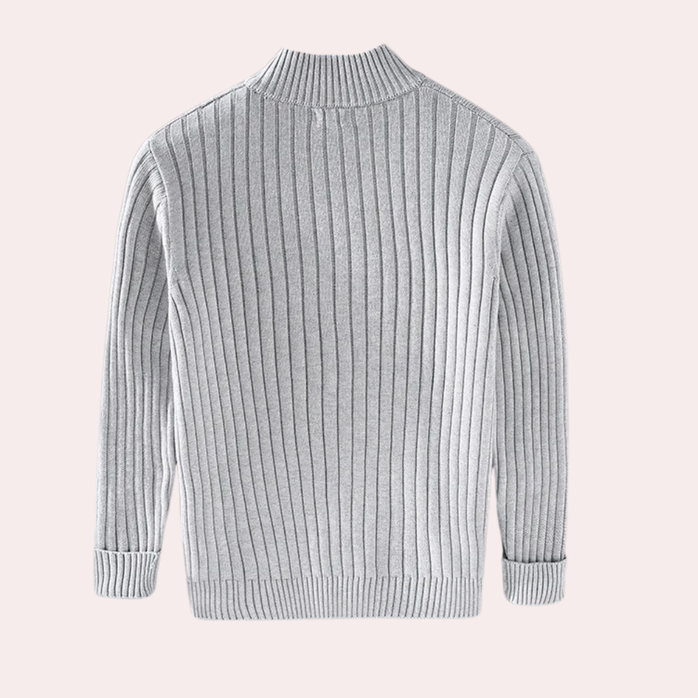 Marek – Heren Vest met Rits Gebreid Vest Casual Trui