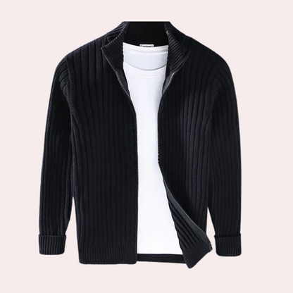 Marek – Heren Vest met Rits Gebreid Vest Casual Trui