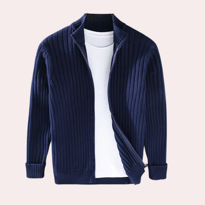 Marek – Heren Vest met Rits Gebreid Vest Casual Trui