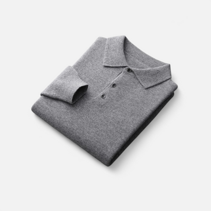 Heren Polo Trui – Lichtgewicht Herentrui Met Polokraag Slim Fit