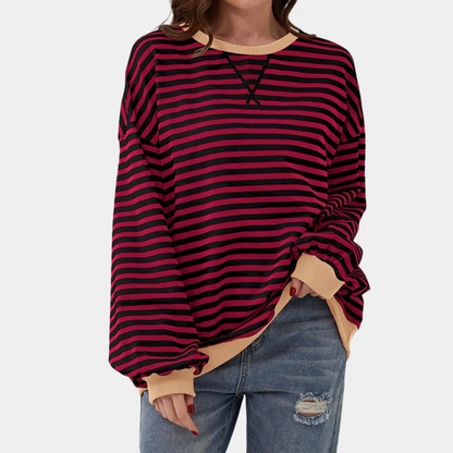 Dames Oversized Trui Gestreepte Trui Casual Dames Sweater