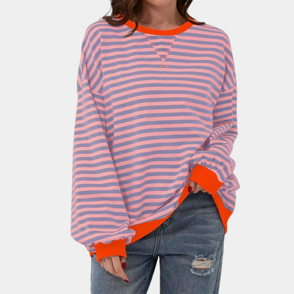 Dames Oversized Trui Gestreepte Trui Casual Dames Sweater