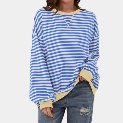 Dames Oversized Trui Gestreepte Trui Casual Dames Sweater