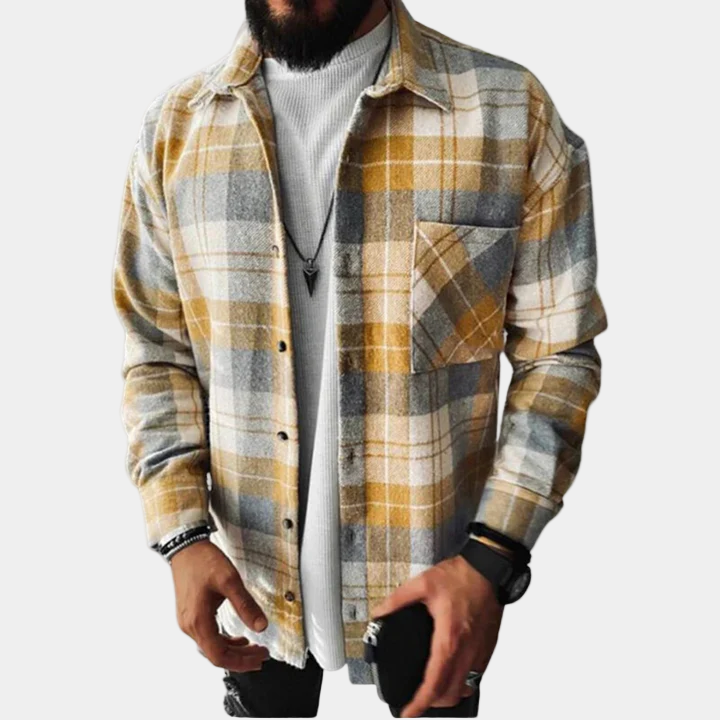 Heren Overshirt Geruit – Warm Overshirt Heren Met Voering Casual & Outdoor