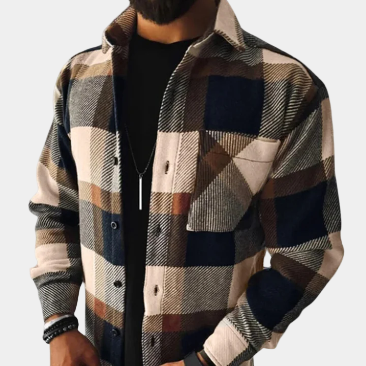 Heren Overshirt Geruit – Warm Overshirt Heren Met Voering Casual & Outdoor