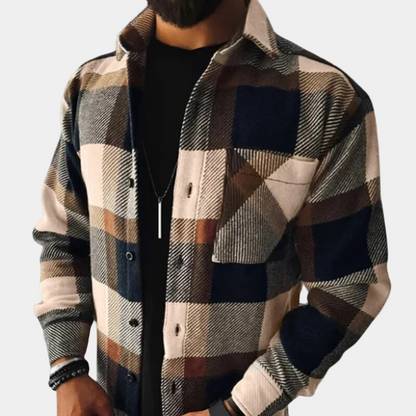 Heren Overshirt Geruit – Warm Overshirt Heren Met Voering Casual & Outdoor