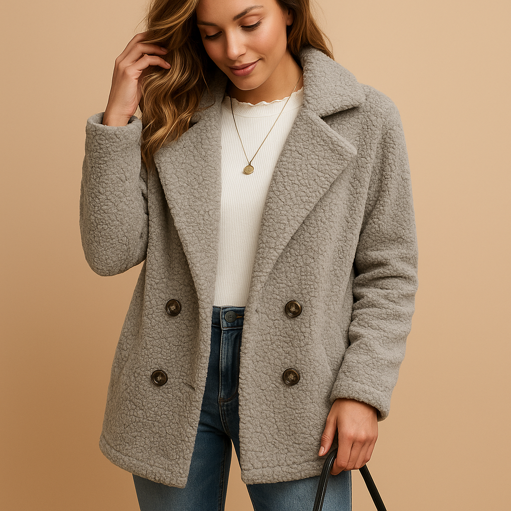 Dames Teddy Jas Kort – Zachte Casual Mantel