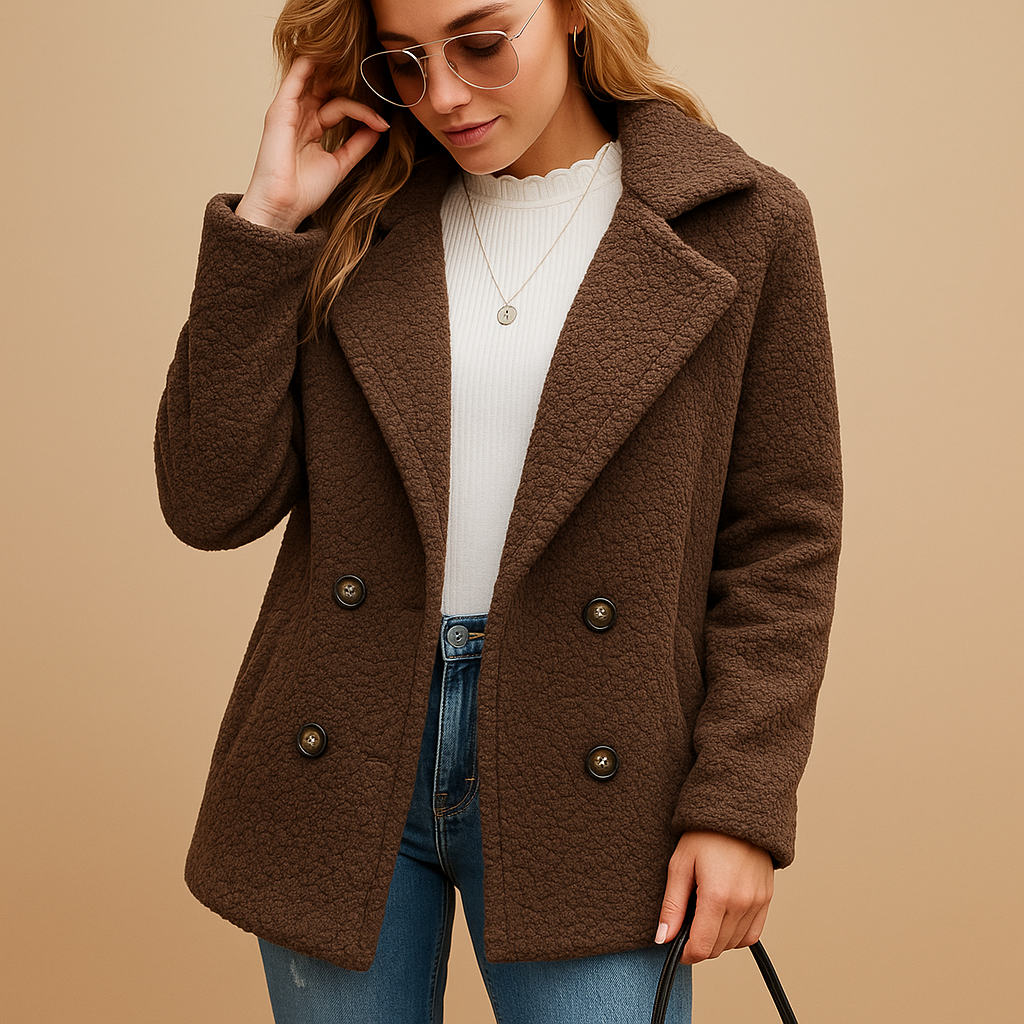 Dames Teddy Jas Kort – Zachte Casual Mantel