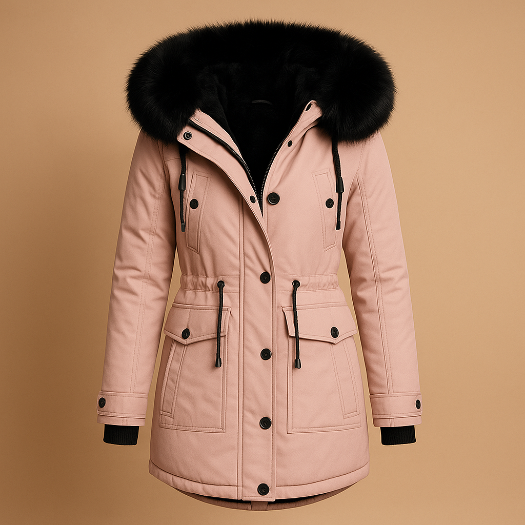 Lange Winterjas Dames – Waterdicht Met Warme kraag