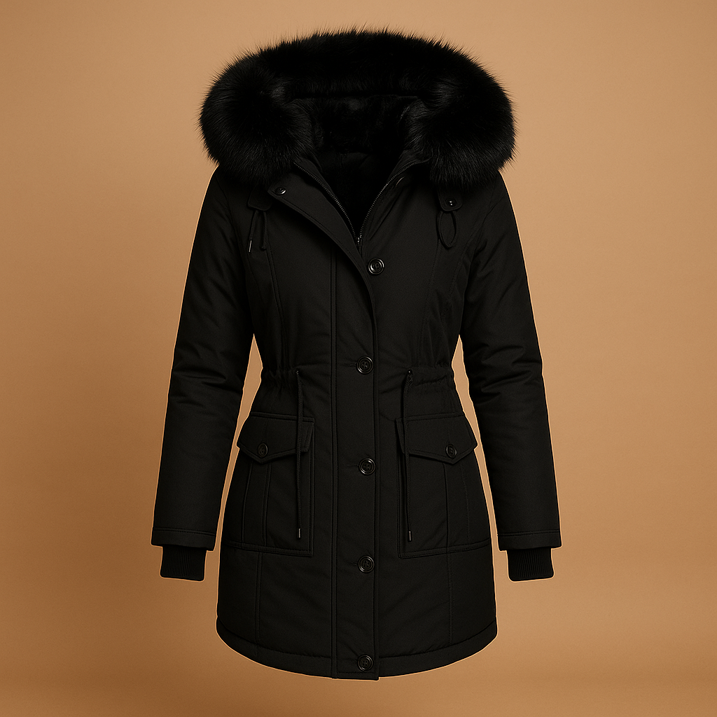 Lange Winterjas Dames – Waterdicht Met Warme kraag