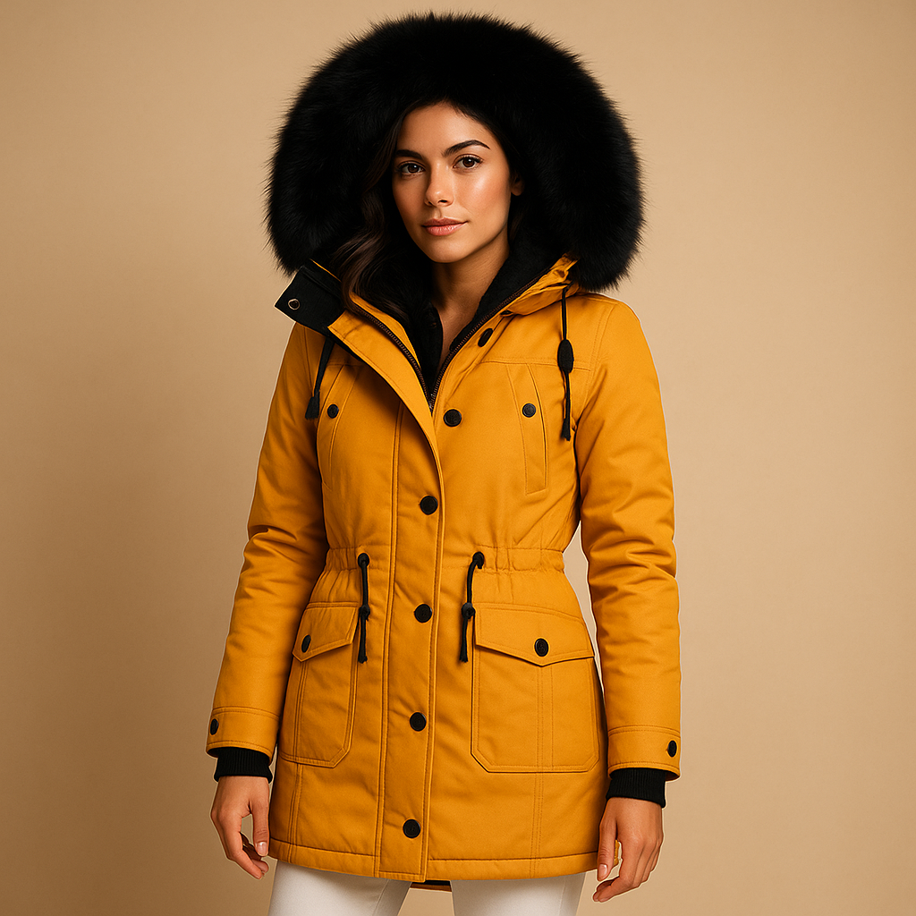 Lange Winterjas Dames – Waterdicht Met Warme kraag