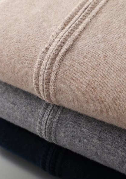 Luxe Heren Loungewear Set – Gebreid, Ritssluiting & Comfortabele Pasvorm