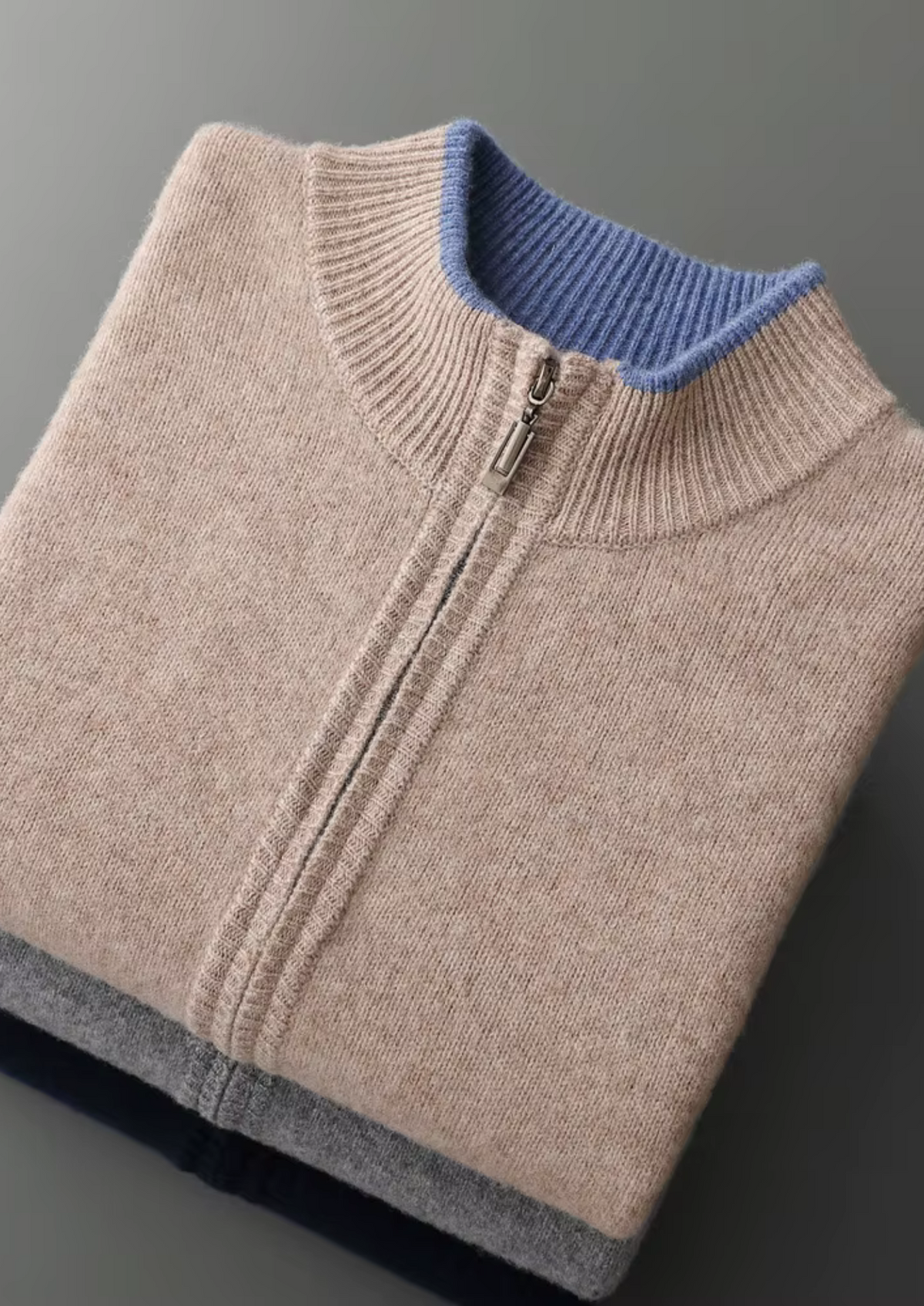 Luxe Heren Loungewear Set – Gebreid, Ritssluiting & Comfortabele Pasvorm