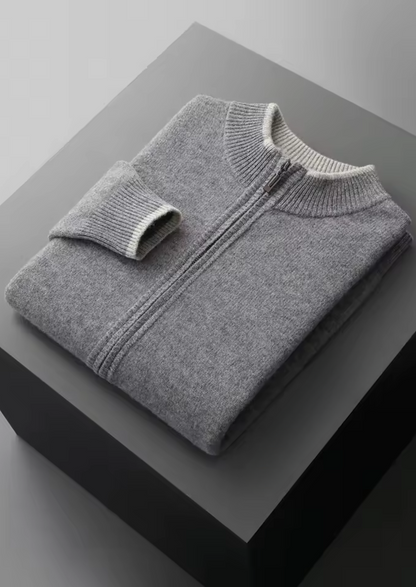 Luxe Heren Loungewear Set – Gebreid, Ritssluiting & Comfortabele Pasvorm